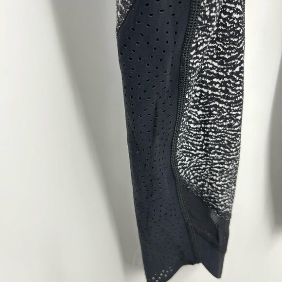 Lululemon Wunder Under Crop Black and White Leggings Size 4 - Picture 4 of 7